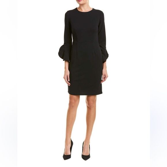 Issue New York black bell/puff sleeve dress B22 - Picture 1 of 7
